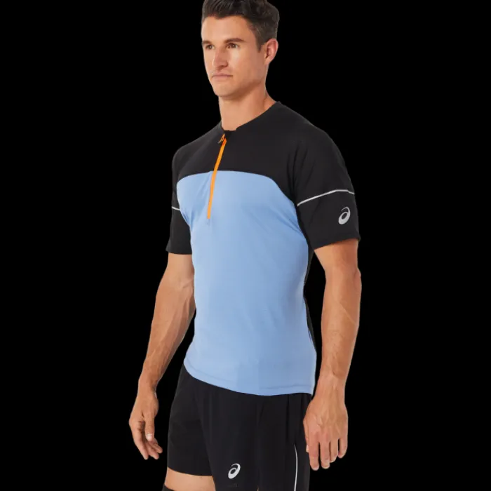 Asics T-shirt Et Manches Longues Running^Fujitrail Top Bleu