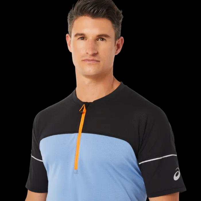 Asics T-shirt Et Manches Longues Running^Fujitrail Top Bleu