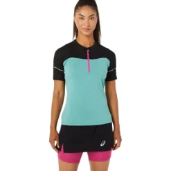 Asics T-shirt Et Manches Longues Running^Fujitrail Top Vert