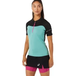 Asics T-shirt Et Manches Longues Running^Fujitrail Top Vert