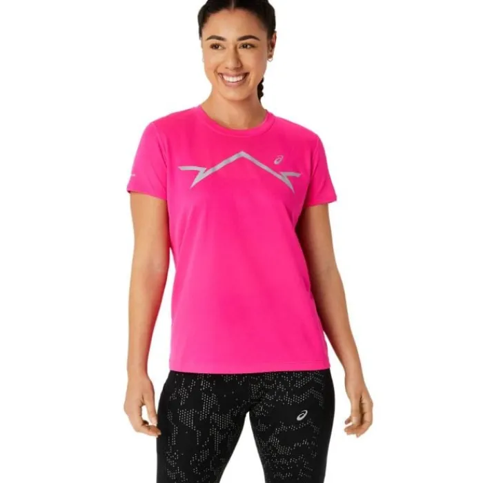 Asics T-shirt Et Manches Longues Running^Lite-Show SS Top Rose