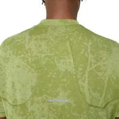 Asics T-shirt Et Manches Longues Running^Metarun Pattern 1/2 Zip SS Top Vert