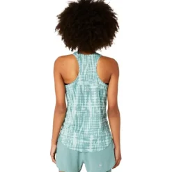 Asics T-shirt Et Manches Longues Running^Road All Over Print Tank Vert