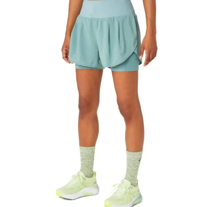 Asics Short Running^Road 2N1 3.5IN Short Vert