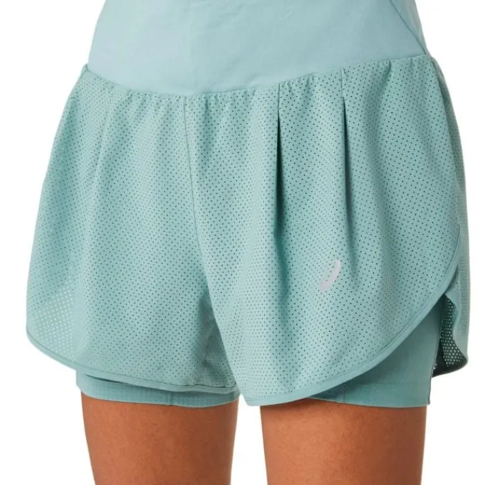 Asics Short Running^Road 2N1 3.5IN Short Vert