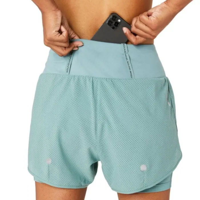 Asics Short Running^Road 2N1 3.5IN Short Vert