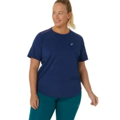 Asics T-shirt Et Manches Longues Running^Road SS Top Bleu