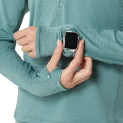 Asics T-shirt Et Manches Longues Running^Road Winter 1/2 Zip Midlayer Vert