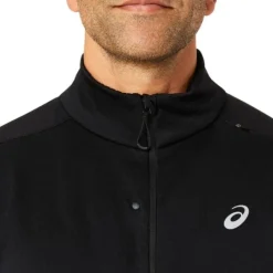 Asics T-shirt Et Manches Longues Running^Road Winter 1/2 Zip Top Noir