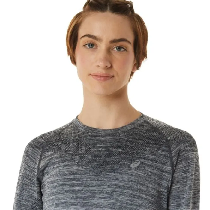 Asics T-shirt Et Manches Longues Running^Seamless LS Top Gris
