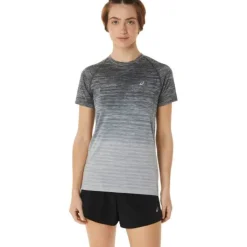 Asics T-shirt Et Manches Longues Running^Seamless SS Top Gris