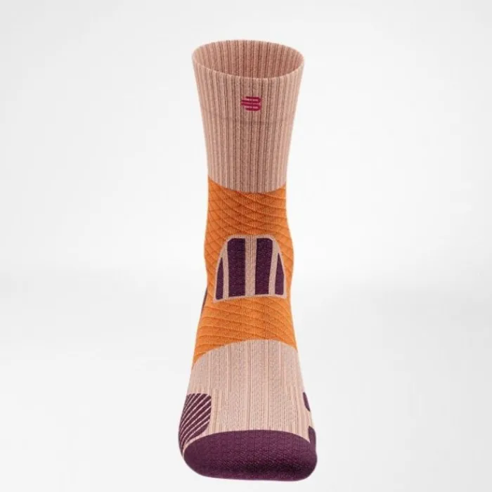 Bauerfeind Chaussettes|Chaussettes Running^Trail Run Compression Socks Mid Cut Orange