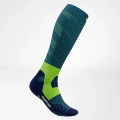 Bauerfeind Chaussettes|Chaussettes Running^Trail Run Compression Socks High Cut Bleu