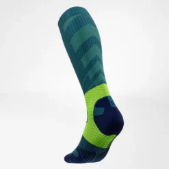Bauerfeind Chaussettes|Chaussettes Running^Trail Run Compression Socks High Cut Bleu