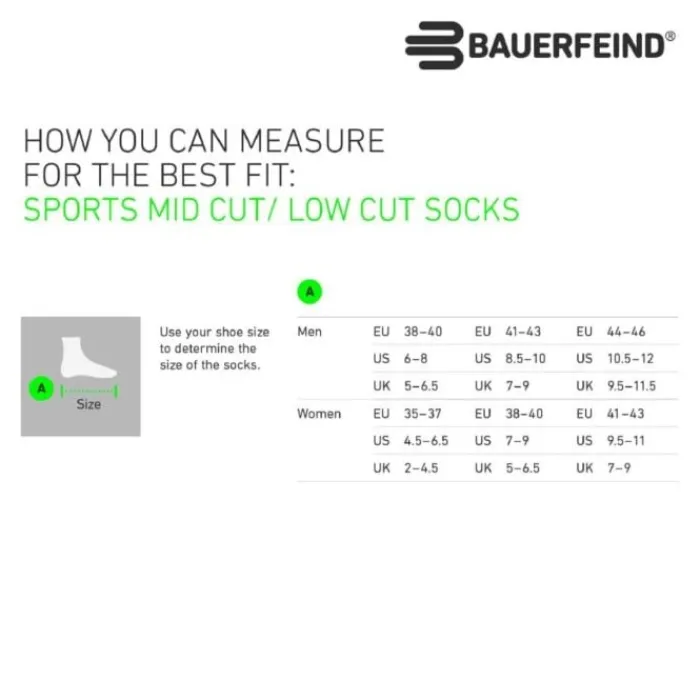 Bauerfeind Chaussettes|Chaussettes Running^Ultralight Compression Socks Mid Cut Bleu