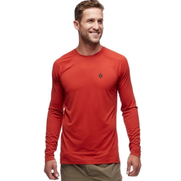 Black Diamond T-shirt Et Manches Longues Running^Alpenglow Long Sleeve Crew Rouge