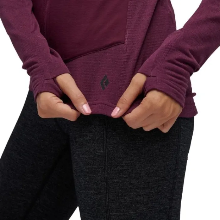 Black Diamond T-shirt Et Manches Longues Running^Coefficient LT Hybrid Hoody Rouge