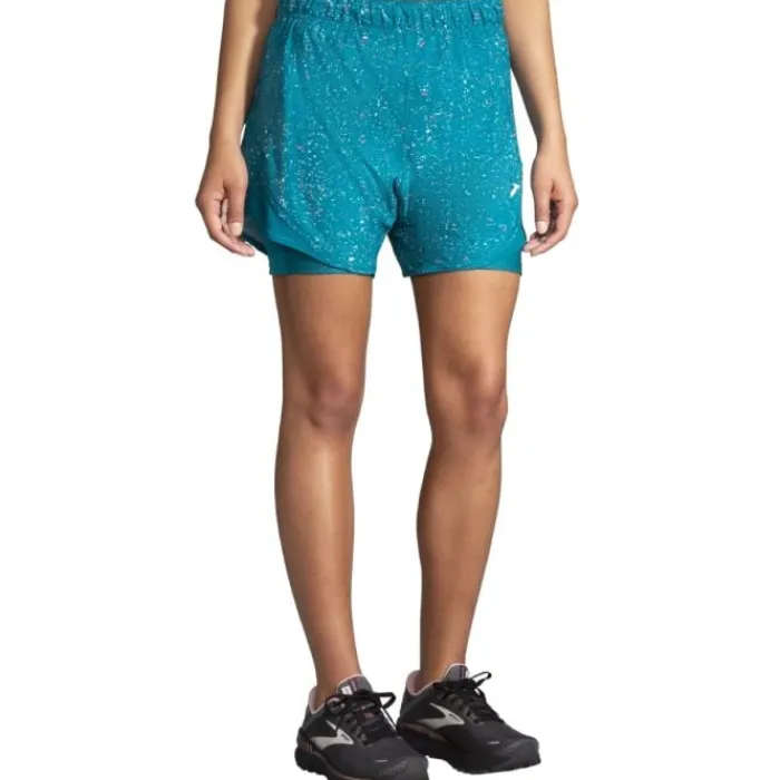 Brooks Short Running^Chaser 5" 2in1 Short Bleu