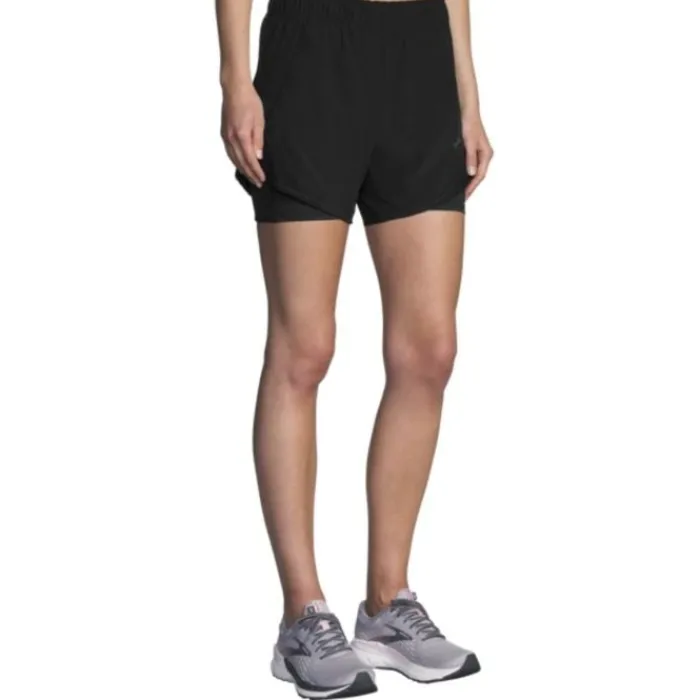 Brooks Short Running^Chaser 5" 2In1 Shorts Noir