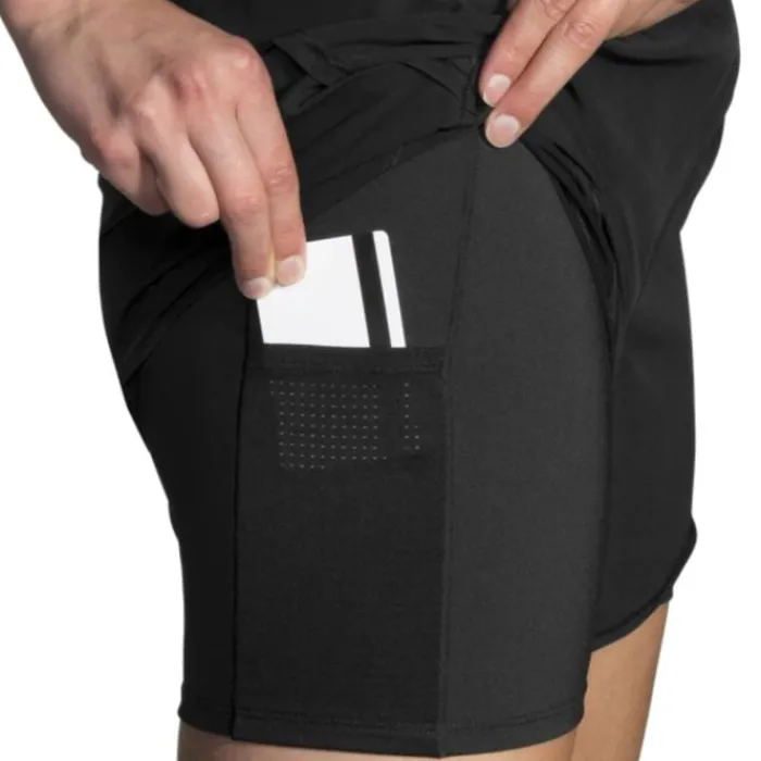 Brooks Short Running^Chaser 5" 2In1 Shorts Noir
