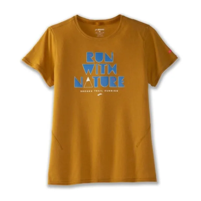Brooks T-shirt Et Manches Longues Running^Distance Short Sleeve 2.0 Orange