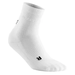 CEP Chaussettes|Chaussettes Running^Classic All White Socks Mid Cut Blanc