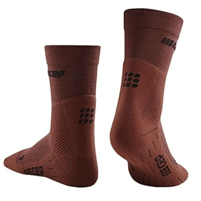 CEP Chaussettes|Chaussettes Running^Cold Weather Mid-Cut Socks Marron