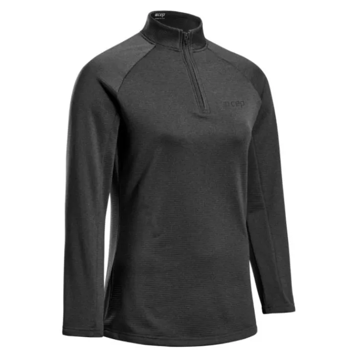 CEP T-shirt Et Manches Longues Running^Cold Weather Zip LS Shirt Noir