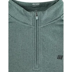 CEP T-shirt Et Manches Longues Running^Cold Weather Zip LS Shirt Gris