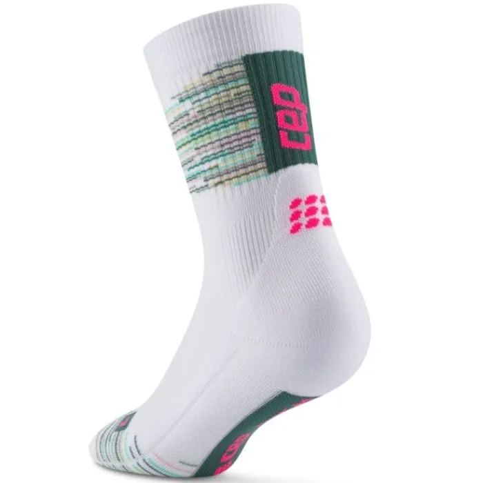 CEP Chaussettes|Chaussettes Running^Paris Vibes 80's Mid Cut Sock Blanc
