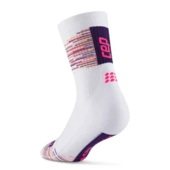 CEP Chaussettes|Chaussettes Running^Paris Vibes 80's Mid Cut Sock Blanc