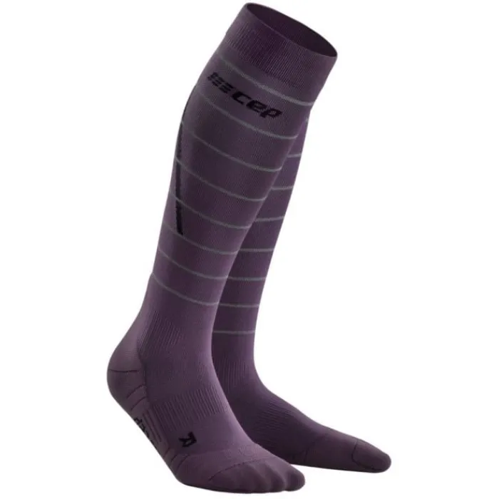 CEP Chaussettes|Chaussettes Running^Reflective Compression Socks Mauve