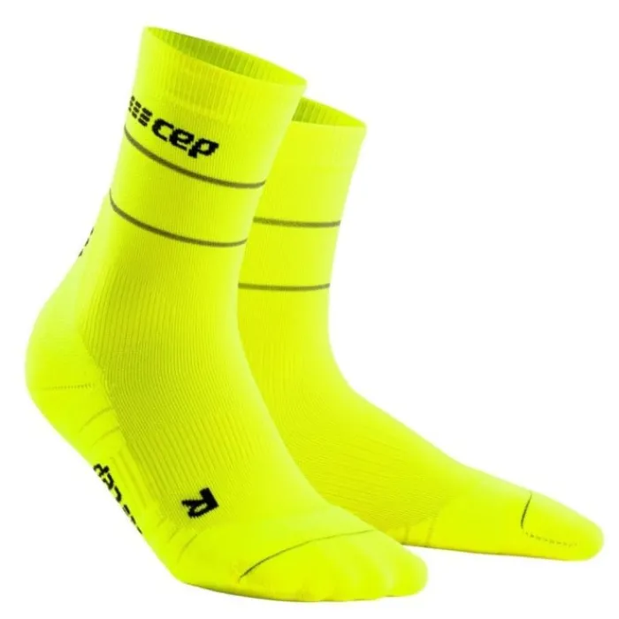 CEP Chaussettes|Chaussettes Running^Reflective Mid-Cut Socks Jaune