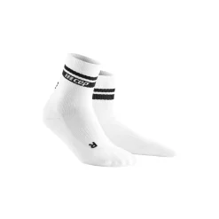 CEP Chaussettes|Chaussettes Running^80's Compression Mid Cut Sock Blanc