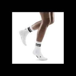 CEP Chaussettes|Chaussettes Running^80's Compression Mid Cut Sock Blanc
