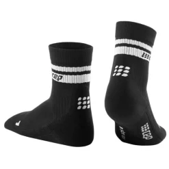 CEP Chaussettes|Chaussettes Running^80's Compression Mid Cut Sock Noir