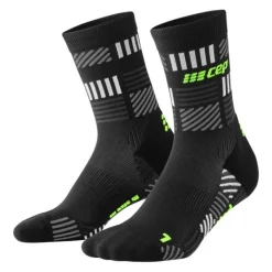 CEP Chaussettes|Chaussettes Running^The Run Limited 2024 Mid Cut Sock Noir