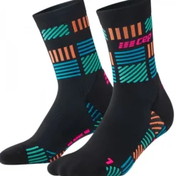 CEP Chaussettes|Chaussettes Running^The Run Limited 2024 Mid Cut Sock Noir