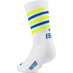 CEP Chaussettes|Chaussettes Running^The Run Limited 2024 Mid Cut Sock Blanc