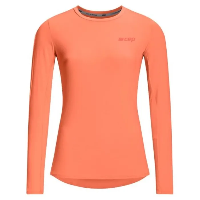 CEP T-shirt Et Manches Longues Running^The Run Shirt Round Neck Long Sleeve Orange