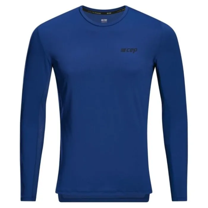 CEP T-shirt Et Manches Longues Running^The Run Shirt Round Neck Long Sleeve Bleu