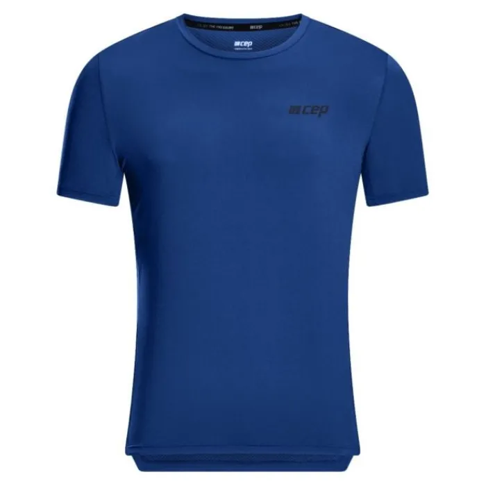 CEP T-shirt Et Manches Longues Running^The Run Shirt Round Neck Short Sleeve Bleu