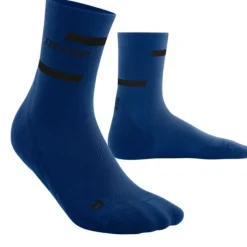 CEP Chaussettes|Chaussettes Running^The Run Socks Mid Cut V4 Bleu