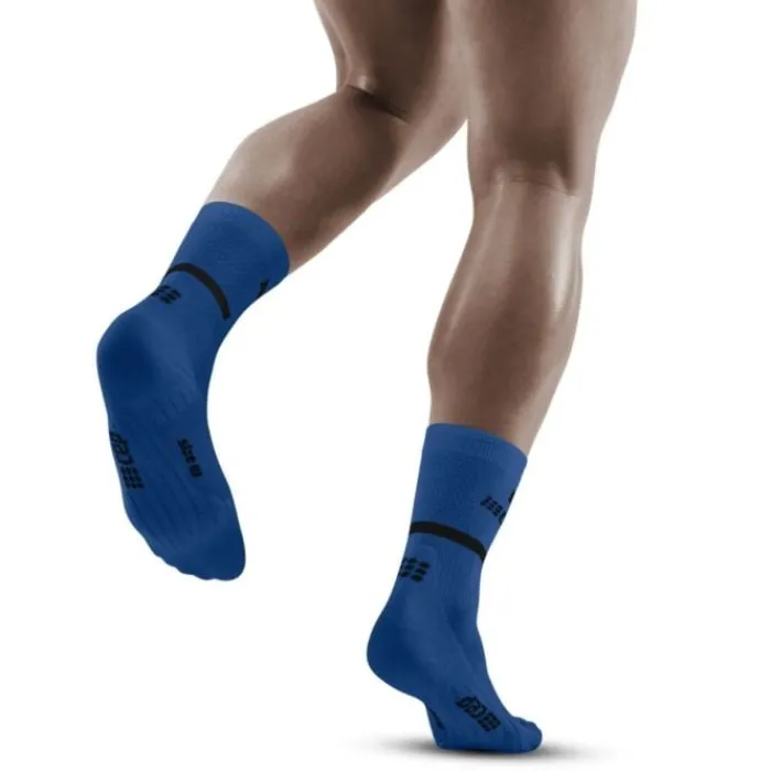 CEP Chaussettes|Chaussettes Running^The Run Socks Mid Cut V4 Bleu