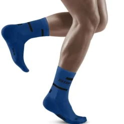 CEP Chaussettes|Chaussettes Running^The Run Socks Mid Cut V4 Bleu