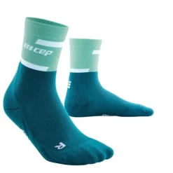 CEP Chaussettes|Chaussettes Running^The Run Socks Mid Cut V4 Bleu