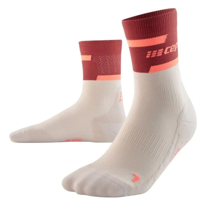 CEP Chaussettes|Chaussettes Running^The Run Socks Mid Cut V4 Rouge