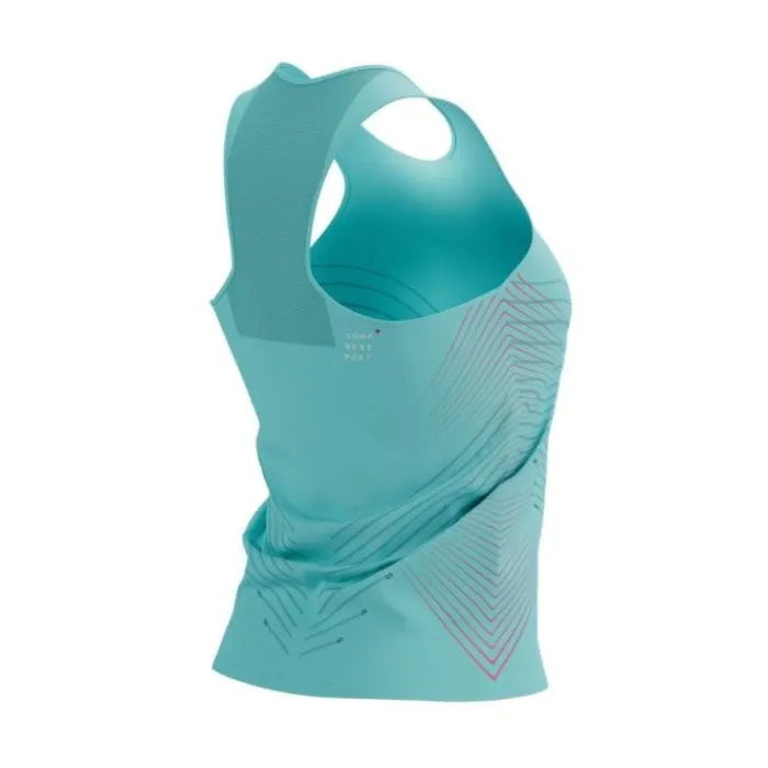 Compressport T-shirt Et Manches Longues Running^Performance Singlet Bleu