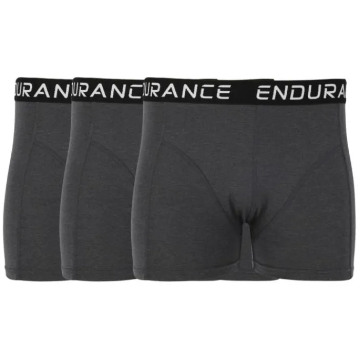 Endurance Sous Vetement Sport^Burke Boxer - 3 Pack Gris