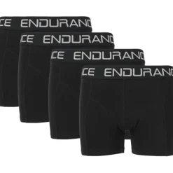Endurance Sous Vetement Sport^Burke Boxer Shorts 4-Pack Noir